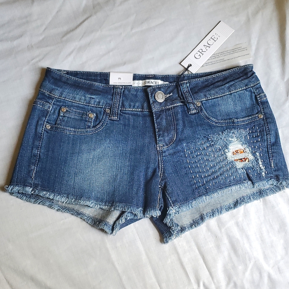 Grace in LA jean shorts